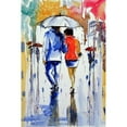 thumbnail image 2 of Kovacs, Anna Brigite 13x18 Gold Ornate Wood Framed with Double Matting Museum Art Print Titled - Walk in the Rain V, 2 of 4