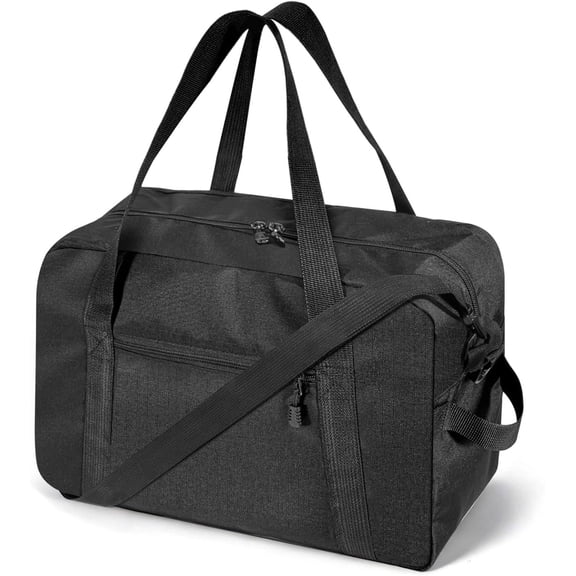 Small Gym Bag 14 Inch Duffel Bag for Women & Men, Travel Bags,Mini Gym Duffel with Bottle Holder,Foldable Lightweight Carry Duffle-Black