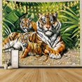 thumbnail image 2 of Tapiz de microtela Animal Tiger de fibra de 150 x 130 cm para habitación, 2 of 2