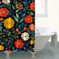 thumbnail image 4 of Pioneer Flower Floral Print Pattern Shower Curtain 72"x72" ,Bathroom Decorative Shower Curtains Set with 12 Hooks,Modern Waterproof Washable Shower Curtain, 4 of 6