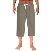 YLSDY Womens Capri Pants Wide Leg Yoga Capris Summer High Waisted Casual Lounge Cropped Pants with Pockets Coffee XXXL