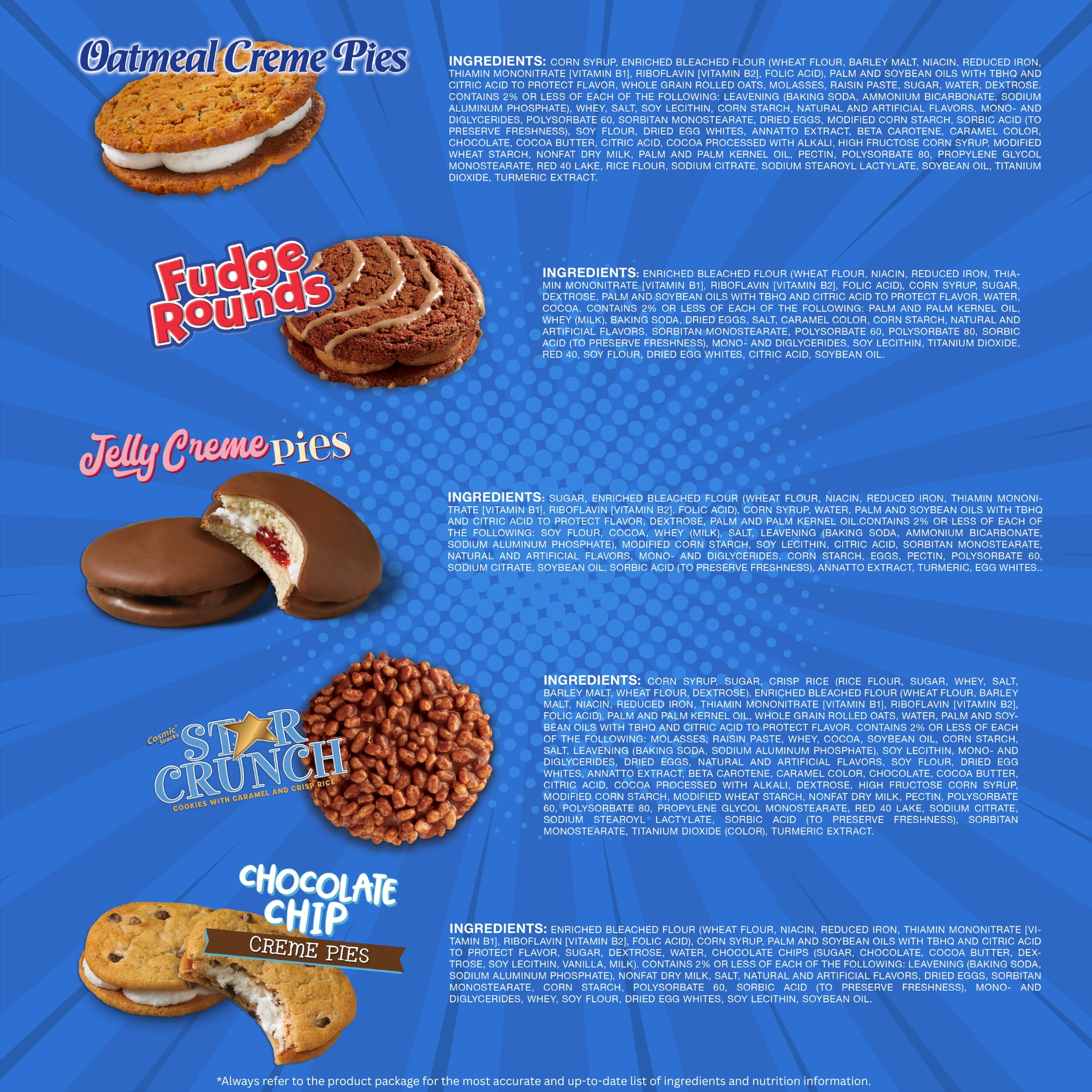 Little Debbie Cookie Variety Pack - 6 Box Assortment