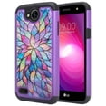 thumbnail image 2 of LG Fiesta 2 LTE, Fiesta, LG X Power 2 Case, LG X Charge, Dual Layer [Shockproof] Cover - Rainbow Flower, 2 of 4