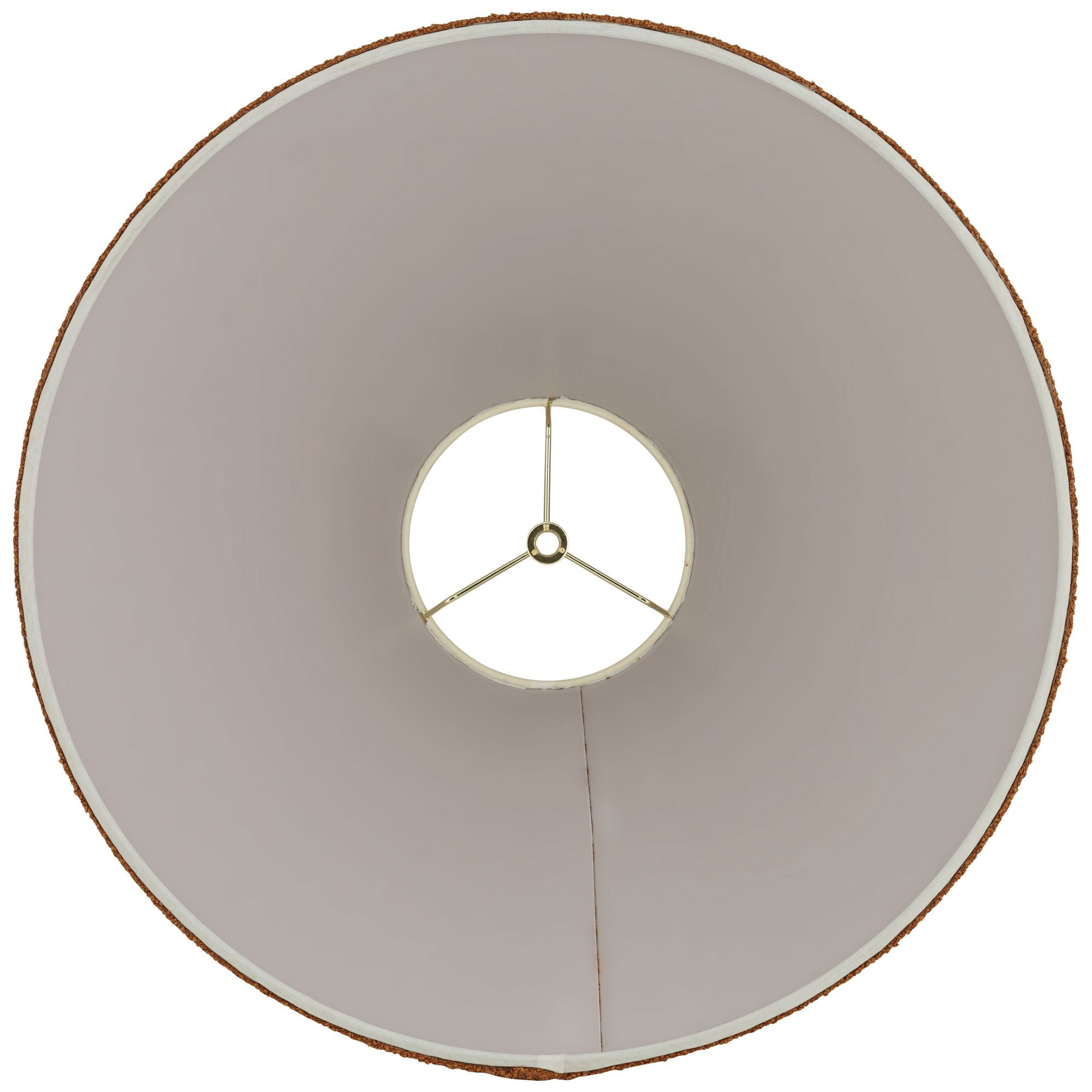 Springcrest 6" Top x 19" Bottom x 10" High x 10" Slant Lamp Shade Replacement Camel Brown Tapered Boucle Woven Fabric Spider Harp Finial
