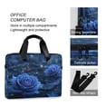 thumbnail image 4 of 16" Laptop Briefcase for Work Travel Laptop Shoulder Bag Carrying Handbag Laptop Case Blue Rose Pattern, 4 of 8