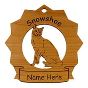 Snowshoe Cat Ornament Personalized with Your Cat's Name 7416