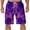 #05 Purple, variant on Board Shorts Mens Hawaiian Tropical Printed Swim Trunks Quick Dry Elastic Waist Swimming Shorts with Pockets Holiday Beach Surfing Boardshorts Summer Casual Short Pants Knee Length