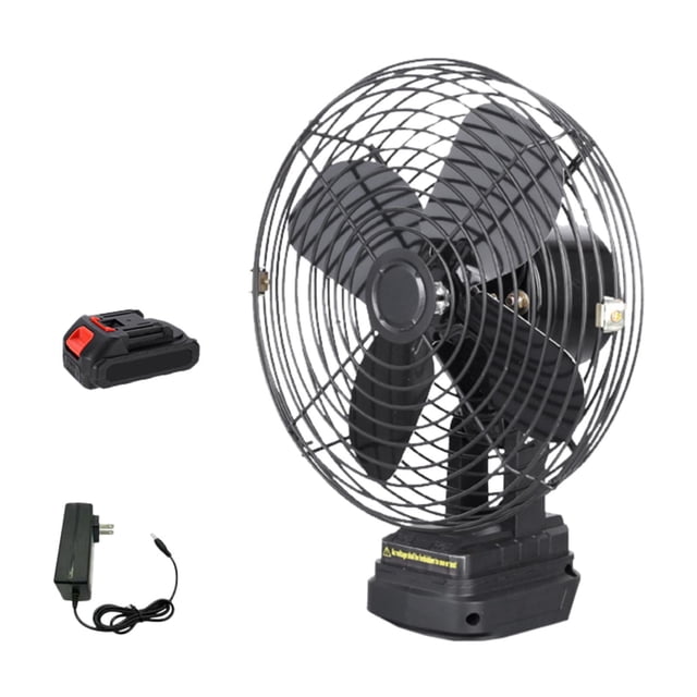Ventilador de camping inalámbrico, accesorios esenciales, ventilador portátil de pie, recargable para interiores, dormitorios, patios, coches y lugare 5 secciones