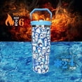 thumbnail image 6 of Baiheyi 30 oz Blue Shark cup Flip Straw Tumbler with Top Handle Insulated Resuable Vacuum Tumbler for Home Office Car Dishwasher Safe, 6 of 6