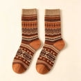 thumbnail image 6 of FAIOROI Socks for Women Vintage Fair Isle Crew Sock Warm Thick Winter Soft Cozy Printed, 6 of 6
