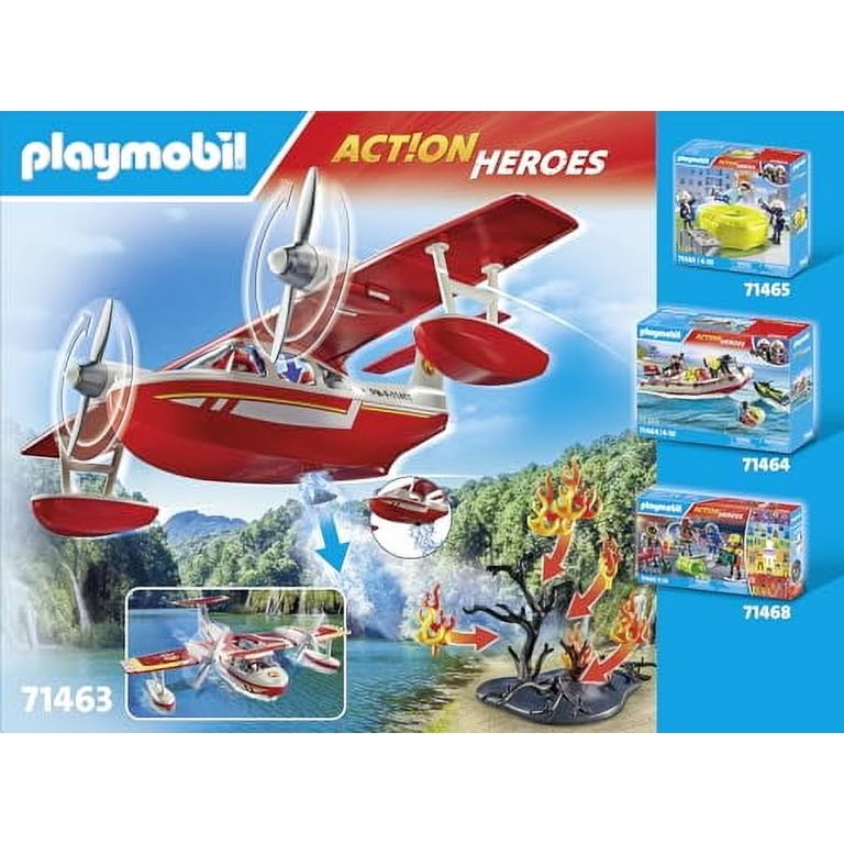 PLAYMOBIL, Action Heros Firefighting Plane, #71463, NEW - Walmart.com
