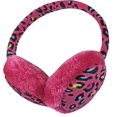 thumbnail image 1 of Girls Soft Plush Padded Knitted Design Adjustable Winter Earmuffs, Fuchsia Cheetah Print, One Size, 1 of 3