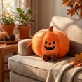 thumbnail image 4 of Euahivb Halloween Pumpkin Plush Toy 8.67 Inch with Small Feet Soft Stuffed Animal Cushion for Kids Bedroom Couch Living Room Spooky Seasonal Party Decor Gift, 4 of 5