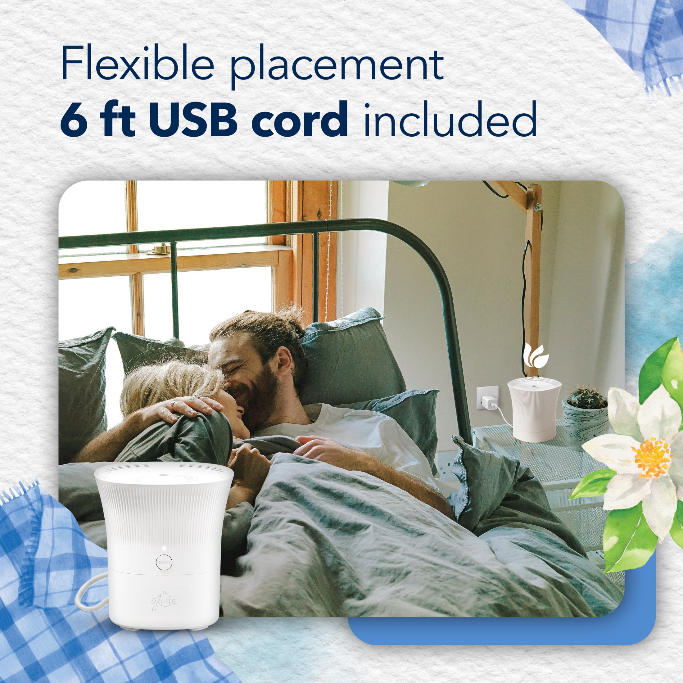 Glade® Scent Flow PlugIns® Air Freshener Starter Kit, Clean Linen, 1 Device + 1 Refill, 0.67 fl oz