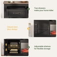 thumbnail image 7 of LazySunsets 70" Electric Fireplace TV Stand for TVs Up to 80 Inches,Farmhouse Media Console with 36" Color Changing Fireplace Insert,Barn Doors, Drawers & Adjustable Storage Shelves,Black, 7 of 7