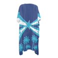 thumbnail image 2 of HELLHERO Navy Blue Geometric Arrow Kimono Cover Up - Lightweight Breathable Long Beachwear for Summer Vacation, Pool & Resort - Women's Loose Fit Swimsuit Coverup, 2 of 6