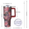 thumbnail image 2 of OBREWU Dachshund Dog and Flower Floral Tumbler with Handle and Lid,Dachshund Dog and Flower Floral 40oz Double Wall Vacuum Insulated Tumbler,Cups Gift for Women and Men, 2 of 7