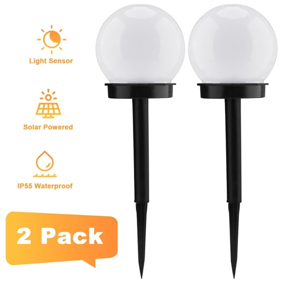 Liwarace Solar Round LED Garden Ground Plug Light for Outdoor Garden Yard