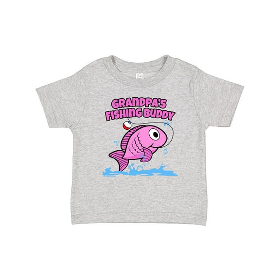 Inktastic Grandpa's Fishing Buddy (pink) Girls Baby T-Shirt