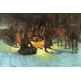 thumbnail image 2 of Remington, Frederic 24x17 White Modern Wood Framed Museum Art Print Titled - A Halt in the wilderness, 2 of 4