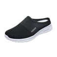 thumbnail image 2 of Norvail Mesh Flats for Women Backless Breathable Mesh Walking Mules Sneakers Open Back Slip On Shoes Closed Toe Slides Slippers Comfortable Lightweight Casual Soft Soles Slippers, 2 of 4