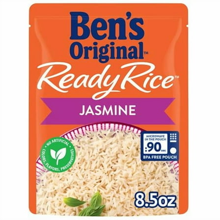 Bens Original Ready Rice Jasmine Rice, Easy Dinner Side, 8.5 Oz Pouch - Pack of 2