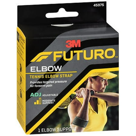 FUTURO Sport Tennis Elbow Support, Adjustable Elbow Brace for Golf Elbow, 1 ea