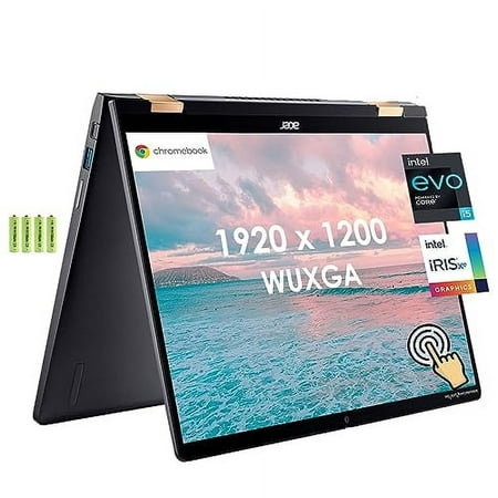 acer Spin 714 2-in-1 14" FHD+ Touchscreen Convertible Chromebook Laptop, 13th Gen Intel 10-core i5-1335U, 8GB LPDDR4X RAM, 512GB SSD, Backlit Keyboard, Thunderbolt 4, Wi-Fi 6, Chrome OS, w/Battery