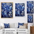 thumbnail image 4 of Designart "Elegance of Art Deco Blue Tiles I" Geometric Canvas Wall Art - Modern White Abstract Tile Entryway Wall Art Print, 4 of 6