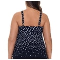 thumbnail image 2 of Swim Solutions Womens Plus Polka Dot Tiered Tankini Swim Top, 2 of 2