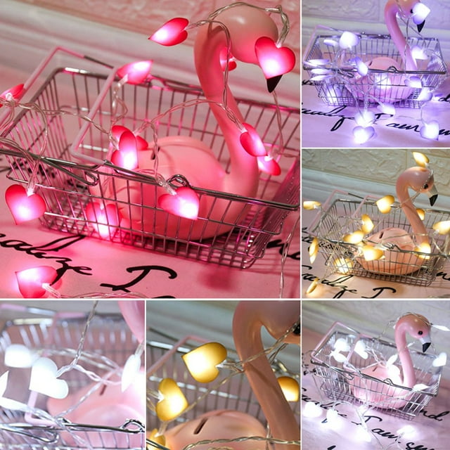 1.5/3/5m Love Heart LED Fairy String Light Garland Christmas Wedding Party Decor