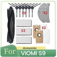 thumbnail image 1 of 14PCS for VIOMI S9 Robot Vacuum Cleaner Accessories Main Brush Side Brush Filter Mop Cloth Dust Bag, 1 of 5
