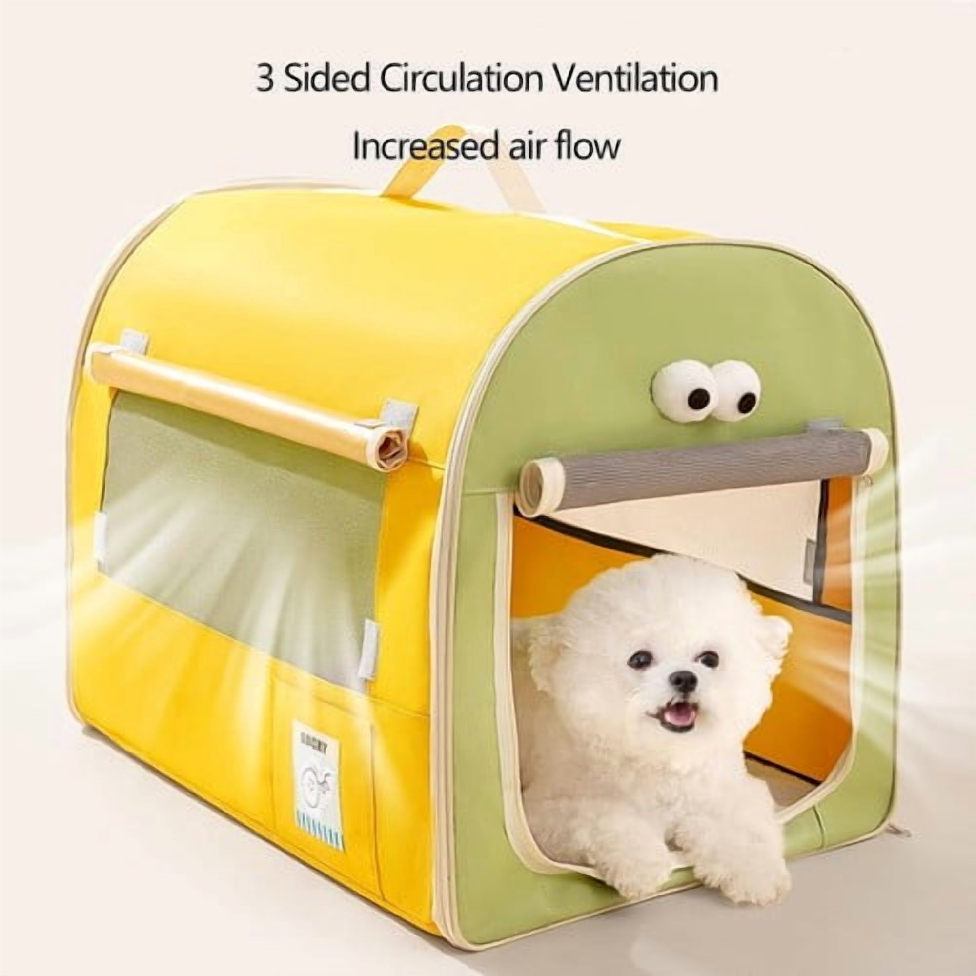 Colourtree Portable Dog Crate Oxford Cloth Material Dustproofs and Breathable Collapsibles Dog Crate Dog Crate for Car Suitable for Small and Medium Sized Dogs