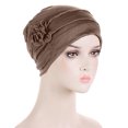 thumbnail image 5 of Chemo Turbans for Women Soft Solid Flower Hats pre Tied Slip on Head Scarves for Cancer Headcovering,One Size, 5 of 5