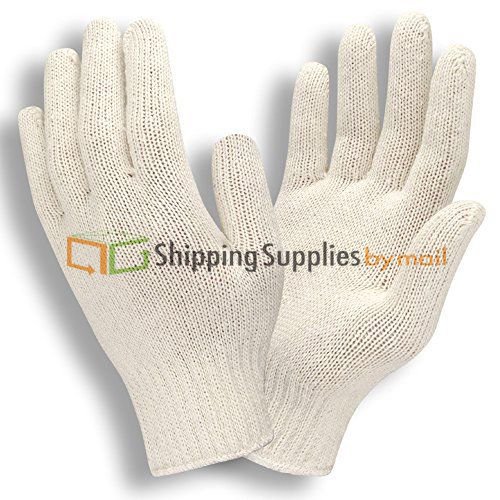 ShippingSuppliesByMail White String Knit Men's Work Gloves Pack of 12