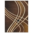 thumbnail image 5 of Allstar Modern Accent Rug with Curved Line design Chocolate 5' x 8' 5' x 8', 5 of 5