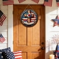 thumbnail image 6 of Independence Day Wooden Sign, Patriotic Star Wall Hanging, USA Flag Round Decor Plaque, Festival Hanging Board for Home, Porch, Door, Yard & 4th of July Celebration, 6 of 6