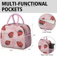 thumbnail image 6 of Lunch Bag Lunch Box for Women Reusable Insulated Lunch Bags,Water-Resistant Strawberry Pattern Cooler Lunch Tote Bag, Large Capacity for Work Travel Picnic, 6 of 6