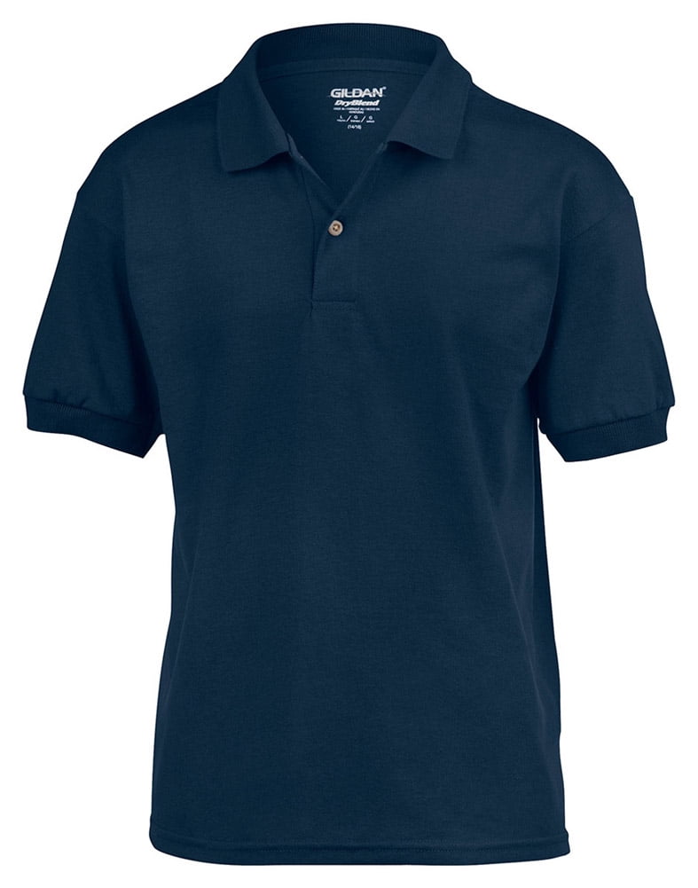 Gildan Gildan 8800B DryBlend Youth Polo Shirt NavyMedium Walmart