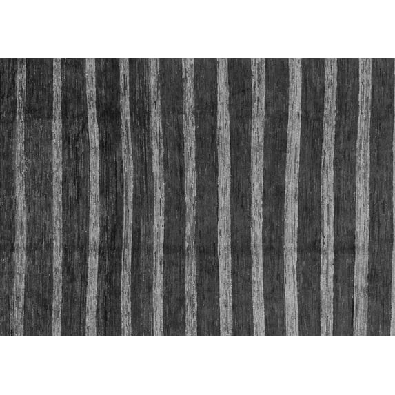 Ahgly Company Indoor Rectangle Abstract Gray Modern Area Rugs, 5' x 8'