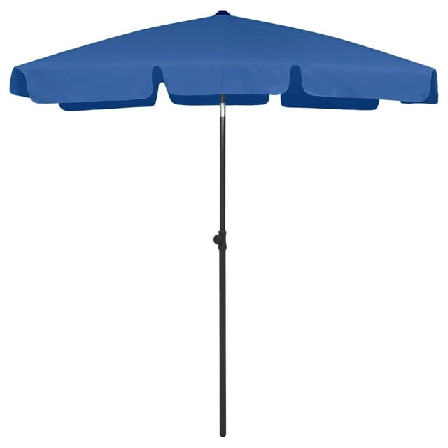 Sombrilla de playa VidaXL azul celeste rectangular con rejilla de ventilación
