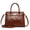 brown, variant on Genuine Cowhide Leather Crocodile Grain Tote Bag, Women's Top-handle Shoulder Bag, Work Handbag