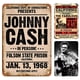 thumbnail image 1 of Placa Metal Vintage Johnny Cash Pintura Hierro Rectangular 20x30cm 3 Uds., 1 of 9