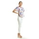 thumbnail image 2 of Blusa estampada de manga corta Roman Fashion, Juvenil, 5118 (Flor azul) azul G, 2 of 5