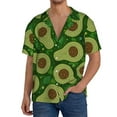 thumbnail image 3 of Gaeub Big Colorful Avocados Men's Lapel Short Sleeve Shirt, Relaxed Fit Shirt, Soft and Breathable for Outdoors Party Travel - Small, 3 of 7