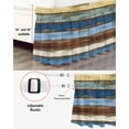 thumbnail image 3 of Vintage Bed Skirt King Size 16" Drop Farmhouse Blue Brown Wood Grain Country Style Ruffled Wrap Around Bed Skirts Adjustable Elastic Bedskirt Dust Ruffle for King Size Bed, 3 of 7