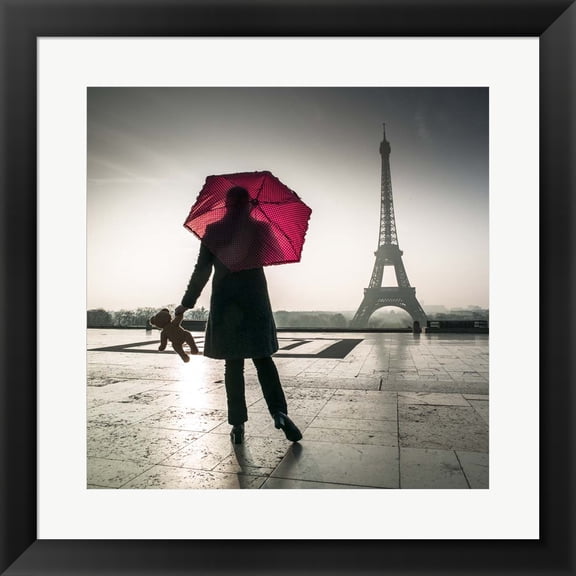 Great Art Now Under the Red Umbrella by Assaf Frank Framed Wall Art 20"W x 20"H