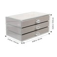 thumbnail image 3 of Organisateur Empilable pour Bijoux Tiroir de Rangement pour Boucles d'Oreilles et Colliers Coiffeuse Commode Boîte de Rangement pour Bijoux, 3 of 5