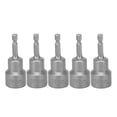 thumbnail image 1 of 5Pcs Magnetic Hex Socket Galvanized Tool Steel Screw Drill Bit for Electric Screwdriver 18mm, 1 of 12