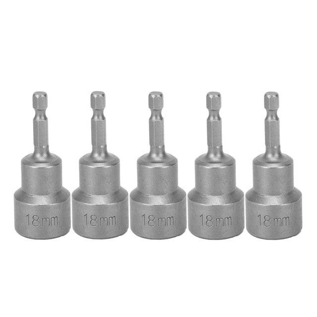 5Pcs Magnetic Hex Socket Galvanized Tool Steel Screw Drill Bit for Electric Screwdriver 18mm